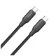Дата кабель USB-C to USB-C 2.0m 3A 60W TPE embossed black ColorWay (CW-CBPDCC102-BK)