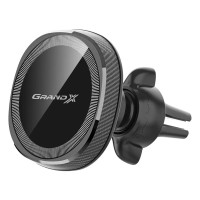 Универсальный автодержатель Grand-X MT-15W MagSafe с зарядкой 15W (крепление на дефлектор) (MT-15W)