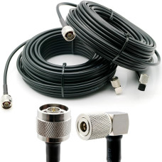 Alientech RG8 35m extension coaxial cables for Alientech Deimox Antenna, QMA-N-Type, pair (RG8-Q-JW/N-JW-35)