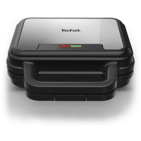 Tefal Мультимейкер UltraCompact 3in1 700Вт, тефлон, 3 пластины, корпус-металл, черно-серый (SW383D10)