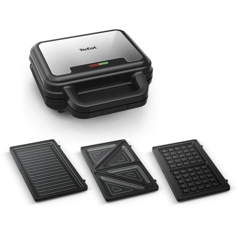 Tefal multi-maker UltraCompact 3in1 700W, teflon, 2 plates, device body-plastic, black-coppertino (SW383D10)