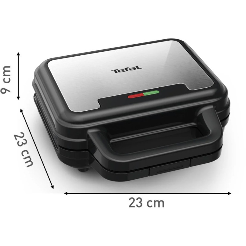 Tefal multi-maker UltraCompact 3in1 700W, teflon, 2 plates, device body-plastic, black-coppertino (SW383D10)