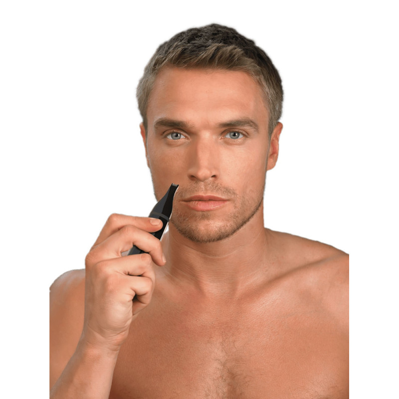 Remington trimmer Smart for nose and ears, ААх1, steel, black-blue (NE3150)