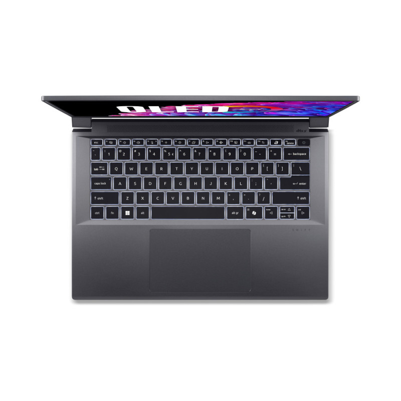 Acer Ноутбук Swift X SFX14-72G 14.5" 2.8K OLED, Intel U7-155H, 32GB, F1TB, NVD4060-8, Win11, сірий (NX.KR8EU.003)