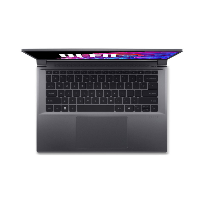 Acer Ноутбук Swift X SFX14-72G 14.5" 2.8K OLED, Intel U7-155H, 32GB, F1TB, NVD4060-8, Win11, сірий (NX.KR8EU.003)