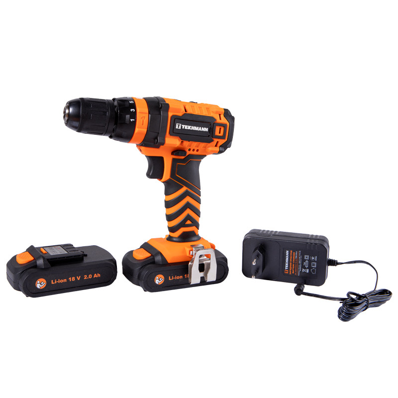 TEKHMANN Cordless screwdriver-drill TCD-18 Li 2.0 18V 1x2A·h 28Nm 0-350·1300rpm 1.3kg case (851219)