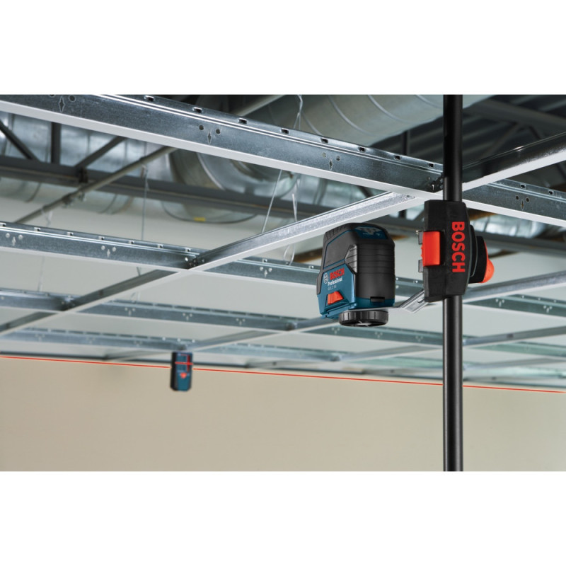 Bosch Нівелір лазерний GCL2-50+RM1+BM3 до 20м, ±0.3мм/м, 4AAx1.5В, IP54, чохол, мішеннь, кейс, 0.6кг (0.601.066.F02)