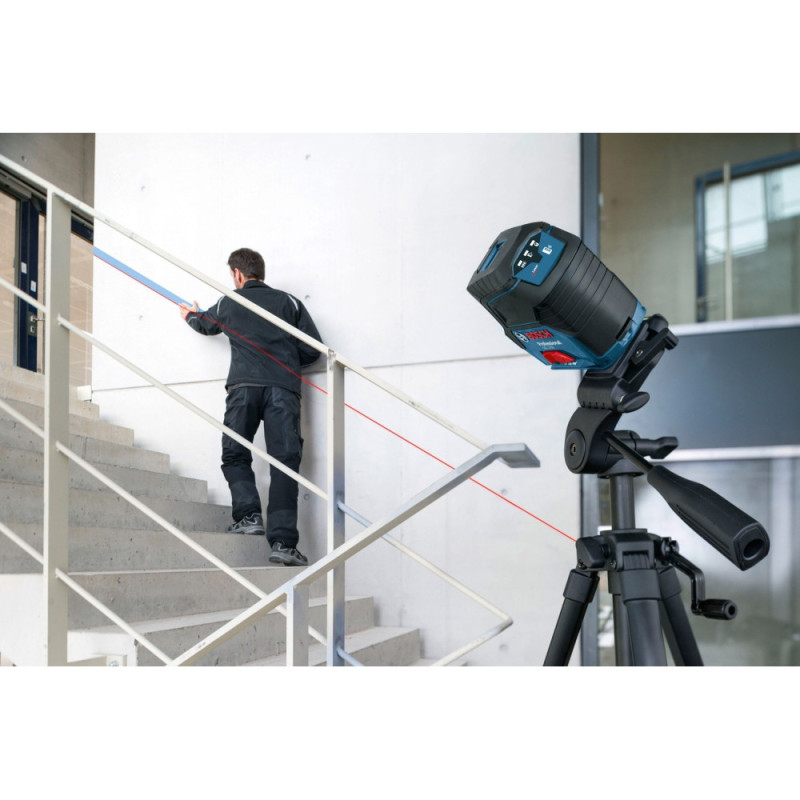 Bosch Нівелір лазерний GCL2-50+RM1+BM3 до 20м, ±0.3мм/м, 4AAx1.5В, IP54, чохол, мішеннь, кейс, 0.6кг (0.601.066.F02)