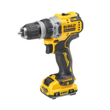 DeWALT XR Li-Ion 12V Cordless Drill/Driver, 2x3Ah battery, 57.5 Nm, 0–425/0–1500 rpm, TSTAK case, weight 0.73 kg (DCD703L2T)