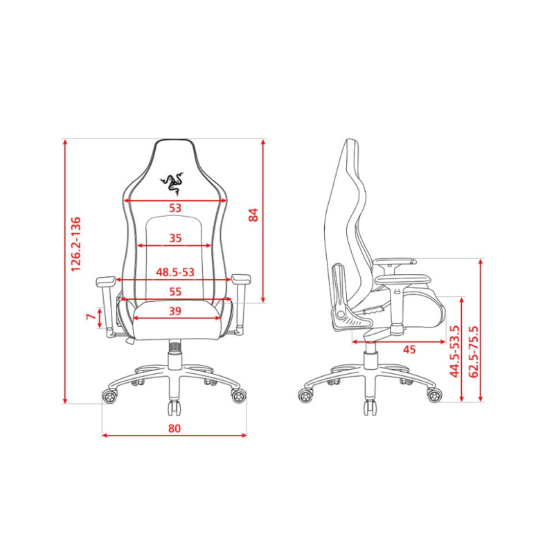 Razer chair Iskur Black/Green
