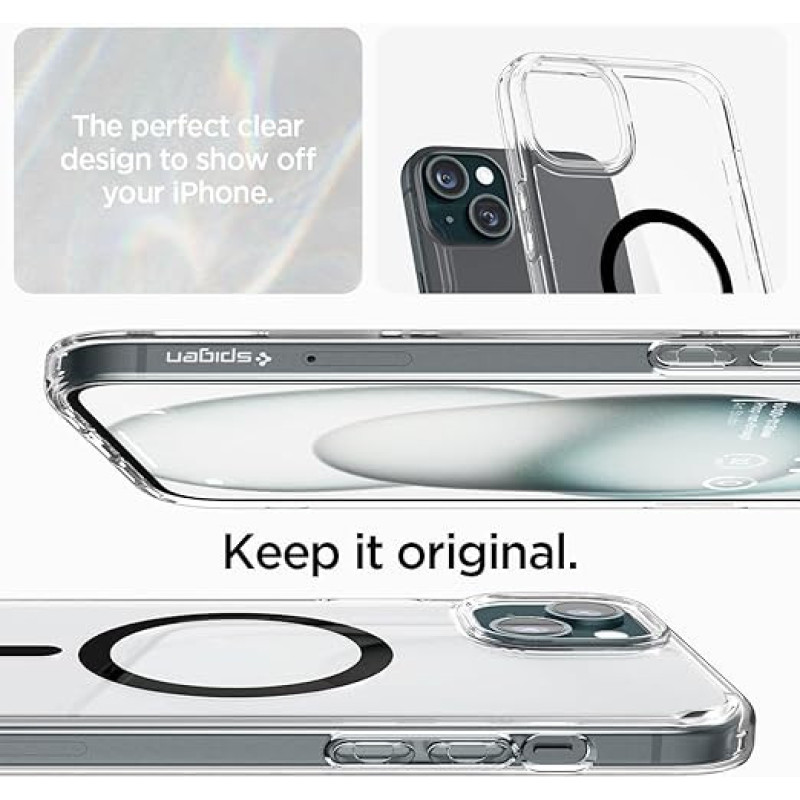 Spigen Чехол для Apple iPhone 15 Ultra Hybrid MagFit, Black (ACS06803)