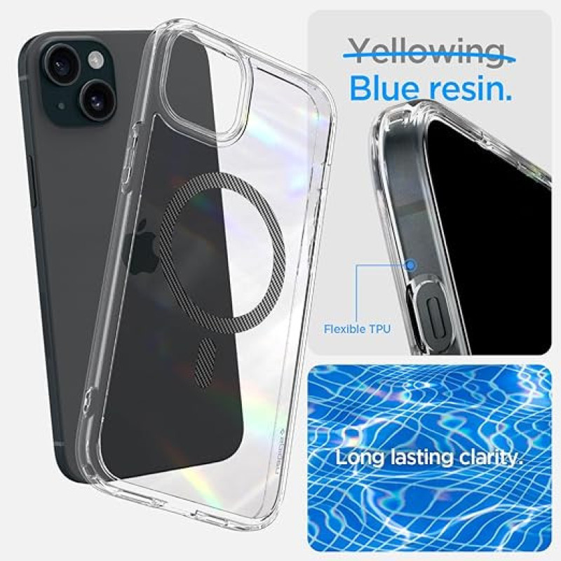 Spigen Чехол для Apple iPhone 15 Ultra Hybrid MagFit, Black (ACS06803)