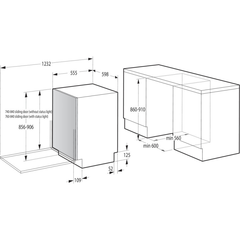 Gorenje Посудомоечная машина GV693C60XXL встраиваемая, 16компл.