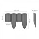 Cellfast Lawn fence 4 ECO, 10 sections x 240 mm, 2.4m, black (34-032)
