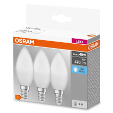 Osram Набір ламп 3шт LED E14 4.9Вт 4000К 470Лм B40 (4058075429680)
