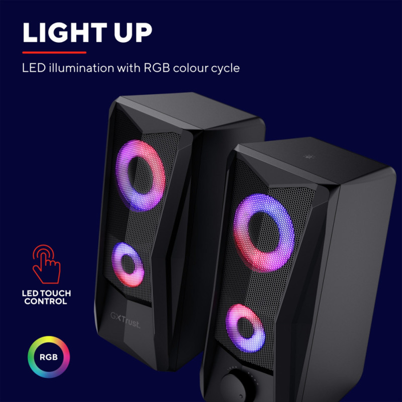 Trust Акустична система GXT 606 Javv 2.0, USB/AUX, RGB, чорний (25108_TRUST)