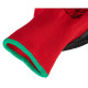 Neo Tools work gloves set of 12, polyester with latex coating, size 8, red-black (97-645-8)