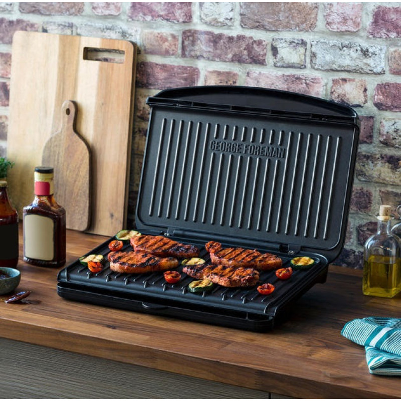 Russell Hobbs Гриль Foreman прижимной Fit Grill Large 2400Вт, темп. режимов-1, пластик, черный (25820-56)