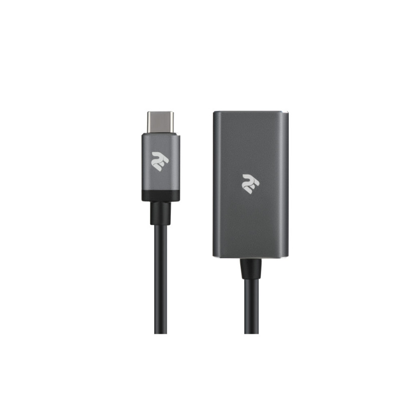2E Adapter USB-C > DisplayPort, 0.2m, grey (2E-W1404)