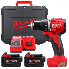 Milwaukee BLDDRC-502C Cordless Screwdriver-Drill 18V 2x5A h 60.5Nm 0 1700rpm ZP M12-18C Case 1.5kg (4933492835)