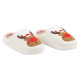 ARDESTO Home shoes Christmas 36/37 size, 100% polyester, sole 100% rubber, white (ART2536DW)