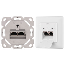 2E Front fase panel 2х Keystone 80x80 with grounding (2E-FASEPAN-2GROUND)