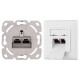 2E Front fase panel 2х Keystone 80x80 with grounding (2E-FASEPAN-2GROUND)