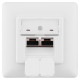 2E Front fase panel 2х Keystone 80x80 with grounding (2E-FASEPAN-2GROUND)