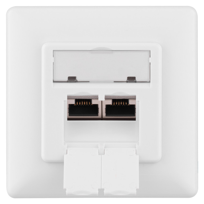 2E Front fase panel 2х Keystone 80x80 with grounding (2E-FASEPAN-2GROUND)