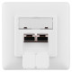 2E Front fase panel 2х Keystone 80x80 with grounding (2E-FASEPAN-2GROUND)