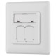 2E Front fase panel 2х Keystone 80x80 with grounding (2E-FASEPAN-2GROUND)