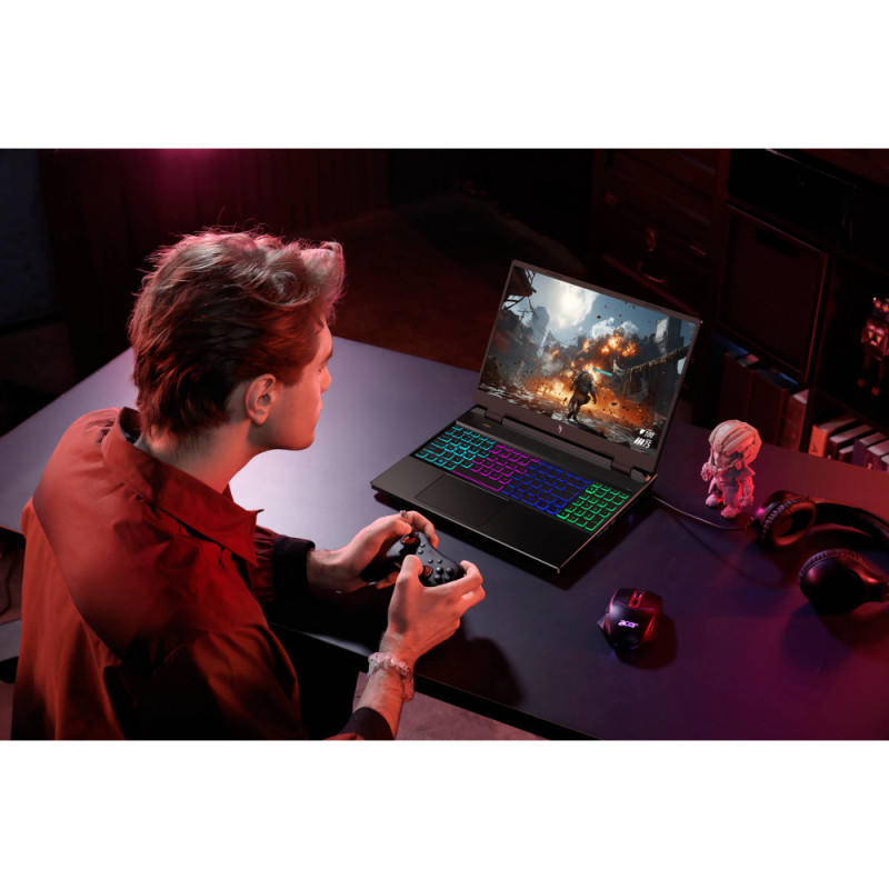 Acer Ноутбук Nitro 16 AN16-42 16" WUXGA IPS, AMD R7-8845HS, 16GB, F512GB, NVD4060-8, Lin, черный (NH.QSKEU.003)