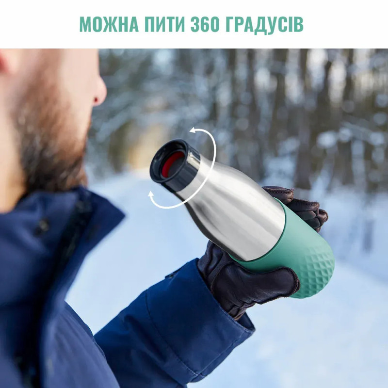 Tefal Термопляшка Tefal Bludrop soft touch, 700мл, нержавіюча сталь, зелений (N3111210)