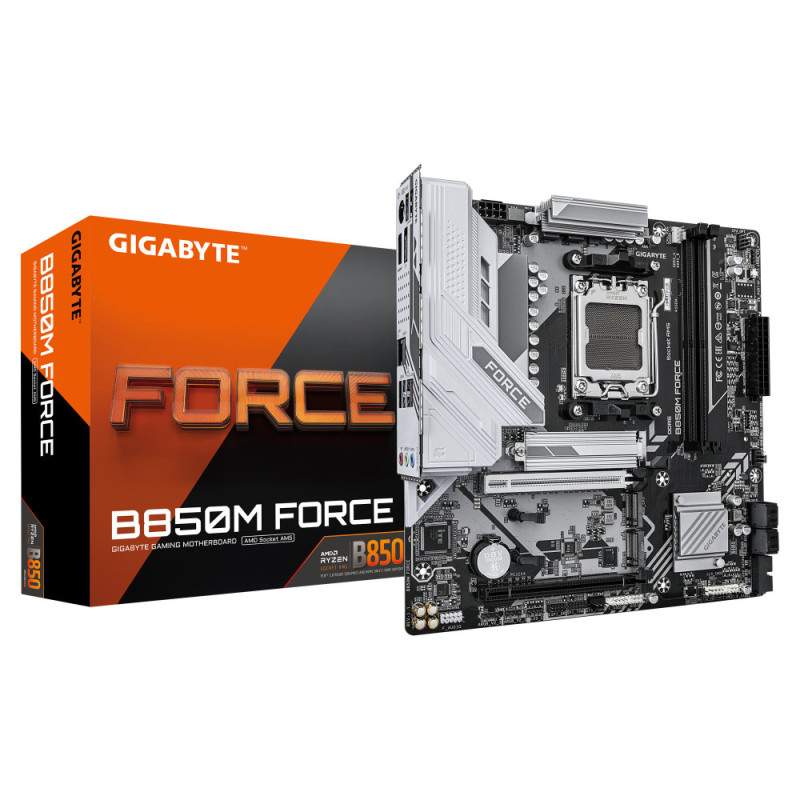 Gigabyte Материнська плата B850M FORCE sAM5 B850 2xDDR5 M.2 HDMI DP mATX (B850M_FORCE)