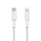 Дата кабель USB 2.0 AM to Lightning 1.0m braided white Belkin (CAA004BT1MWH)