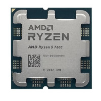AMD ЦПУ Ryzen 5 7600 6C/12T 3.8/5.1GHz Boost 32Mb Radeon Graphics AM5 65W w/o cooler TRAY (100-000001015)