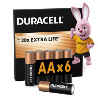 Батарейка Duracell AA лужні 6 шт. в упаковці (5007757)