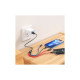 Дата кабель USB 2.0 AM to Lightning + Micro 5P + USB-C 1.0m 2A nylon X76 black+red+blue HOCO (6931474768650)