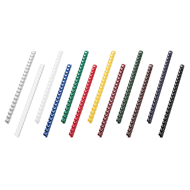 2E Plastic combs for the binder 38mm black 50pcs (2E-PL38-50BL)