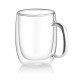 ARDESTO Double wall mug set with handle, 350ml, 2pcs, borosilicate glass, transparent (AR2635BWH)