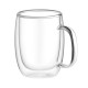 ARDESTO Double wall mug set with handle, 350ml, 2pcs, borosilicate glass, transparent (AR2635BWH)