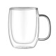 ARDESTO Double wall mug set with handle, 350ml, 2pcs, borosilicate glass, transparent (AR2635BWH)
