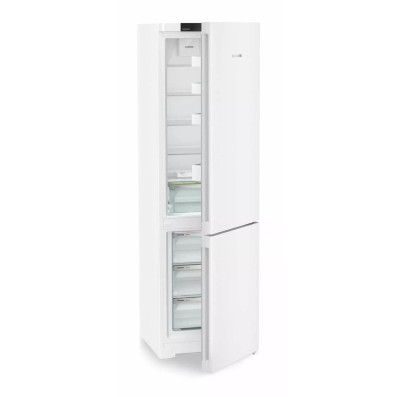 Liebherr Ref with bottom freezer, 201.5x59.7х67.5, ref-266L, freez.-94L, 2doors, А++, ST, display int, white (CND5703)