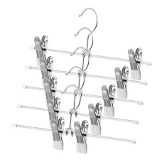 ARDESTO Hanger with Clothespin for pants Set 30cm, 5pcs, metal, PVC, white (ARHC2805WC)