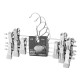 ARDESTO Hanger with Clothespin for pants Set 30cm, 5pcs, metal, PVC, white (ARHC2805WC)