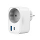 Зарядное устройство Gembird 1xUSB-C PD20W + 1xUSB QC3.0 + Schuko white (TA-ACPDQC20-01-W)