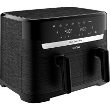 Tefal Мультипечь Easy Fry Dual Essential, 2700 Вт, чаша 5,2+3,1 л, сенсорное управление, 2 чаши, гриль, пластик, черный (EY901N10)