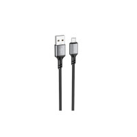 Дата кабель USB 2.0 AM to Micro 5P 1.0m silicone black BOROFONE (6974443386387)