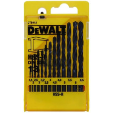 DeWALT Набір свердел по металу HSS-R, 13 шт, 1.5-6.5мм, кейс (DT5912)