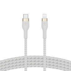 Belkin Cable USB-С - Lightning BRAIDED SILICONE 1m White (CAA011BT1MWH)
